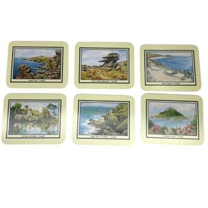 Cornwall Cork Backed Coasters Set of 6